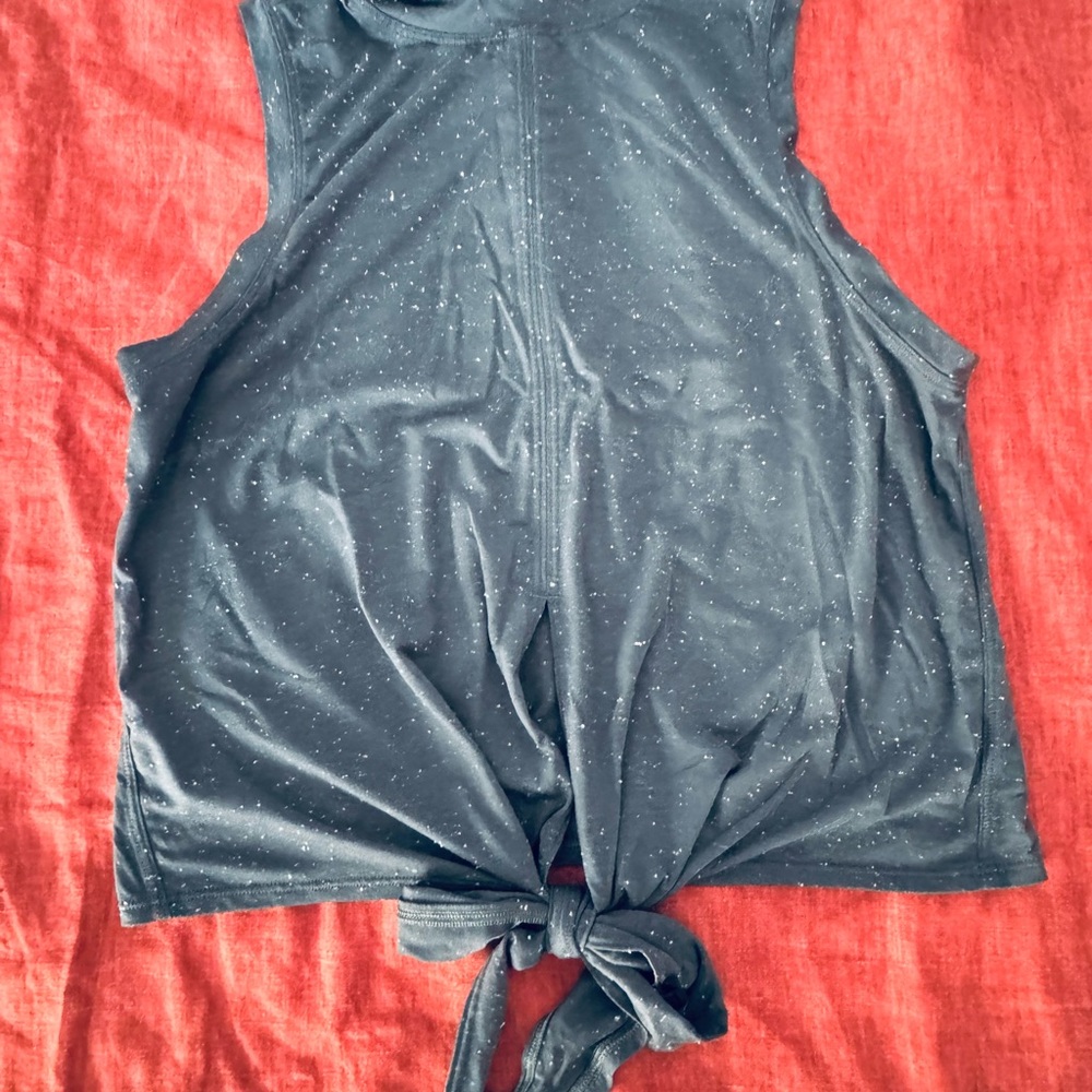 Lululemon Sleeveless Tie-Back Top in Dark Gray/Blue -size 2